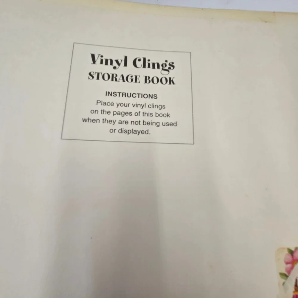 Easter and‎ Spring Vinyl Clings Storage Book Retro Bunny Chick Window Decal